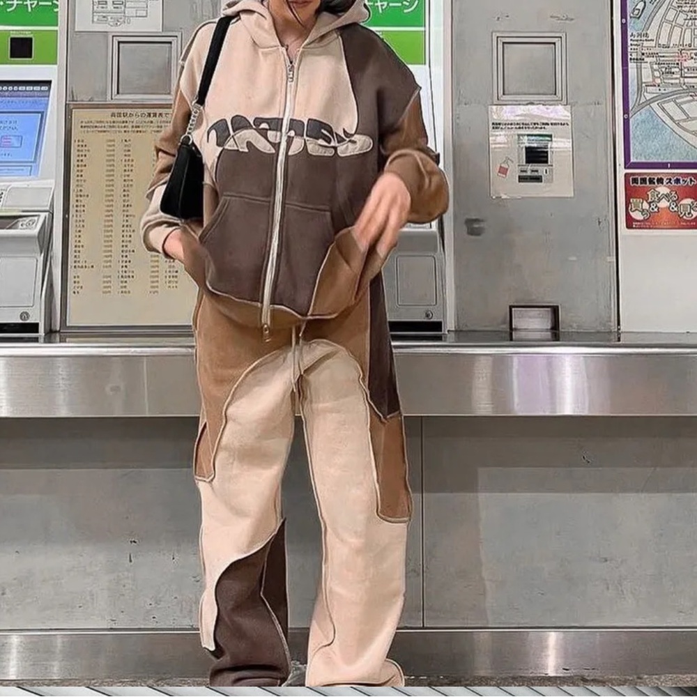 Named Collective Tectonic oversized tracksuit set hoodie sweatpants, size XS